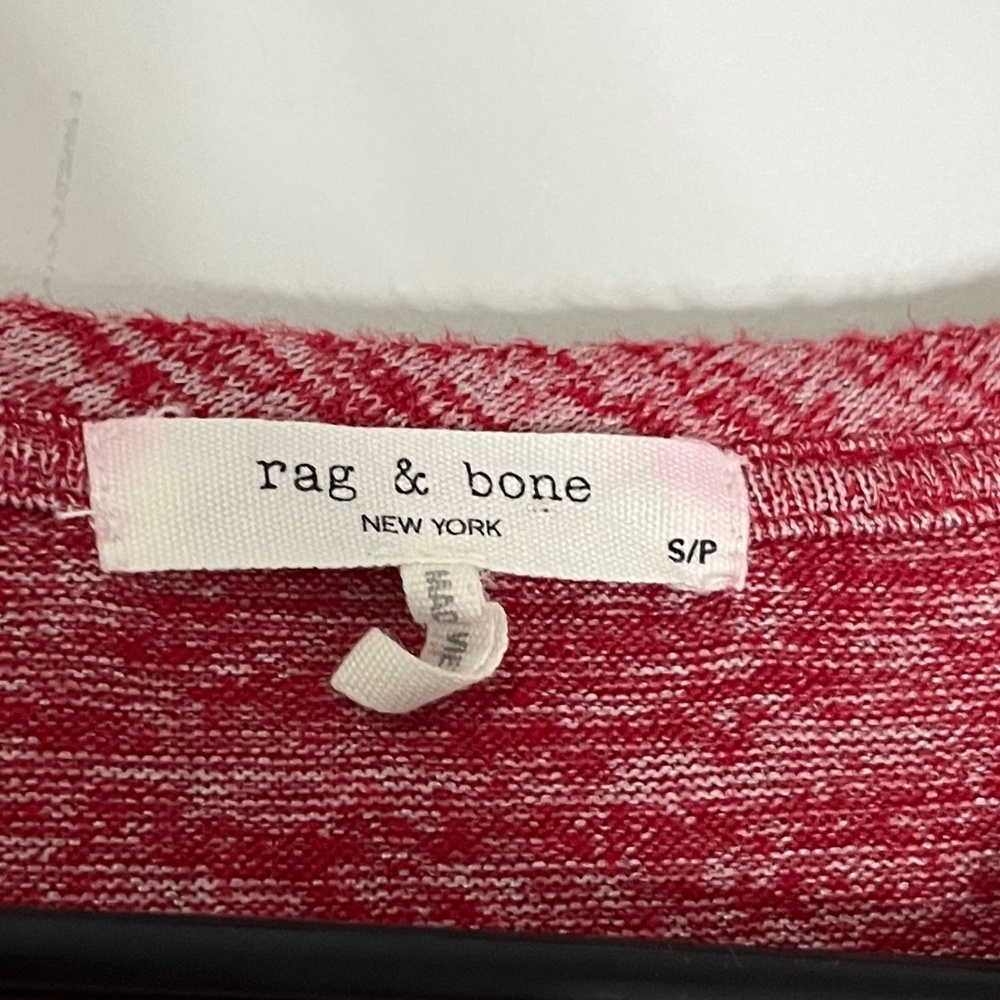 Rag & Bone New York Ruby Red Lightweight Knit Ove… - image 2